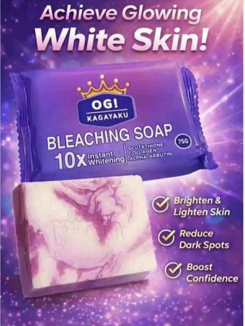 Purple Bleaching Soap - Brightening Bath Bar